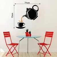 Sky Decal Black Decals Tea Cup caf? Wall Sticker for Home Decor (PVC Vinyl Covering Area 73cm X 71cm)-thumb2