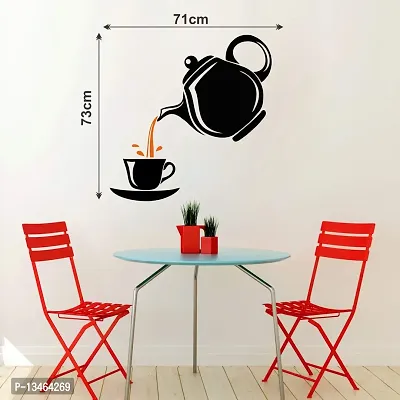 Sky Decal Black Decals Tea Cup caf? Wall Sticker for Home Decor (PVC Vinyl Covering Area 73cm X 71cm)-thumb3