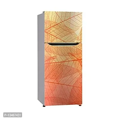 Abstract Leaves Decorative Fridge Wallpaper Poster Adhesive Vinyl Sticker Fridge wrap Decorative Sticker (PVC Vinyl Covering Area 60cm X 160cm)-thumb2