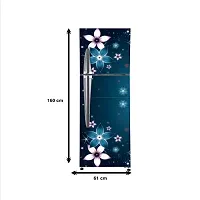 Abstract Decorative Pink Flower Vinyl Fridge Cover Wallpaper Poster Adhesive Vinyl Sticker Fridge wrap Decorative Sticker (PVC Vinyl Covering Area 60cm X 160cm)-thumb3