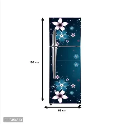 Abstract Decorative Pink Flower Vinyl Fridge Cover Wallpaper Poster Adhesive Vinyl Sticker Fridge wrap Decorative Sticker (PVC Vinyl Covering Area 60cm X 160cm)-thumb4