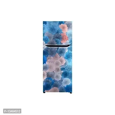 Sky Decal Abstract Decorative Flower Leaves Fridge Wallpaper Poster Adhesive Vinyl Sticker Fridge wrap Decorative Sticker (PVC Vinyl Covering Area 60cm X 160cm)