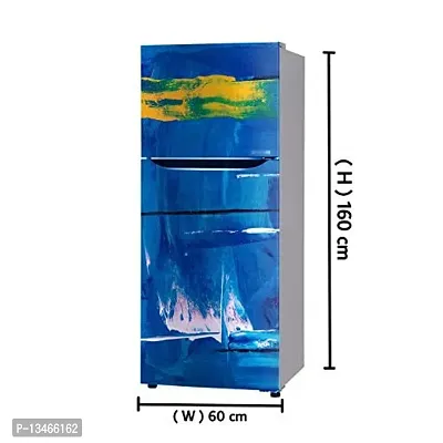 Sky Decal 3D Blue Colour Painting Wallpaper Poster Adhesive Vinyl Sticker Fridge wrap Decorative Sticker (PVC Vinyl Covering Area 60cm X 160cm)-thumb3