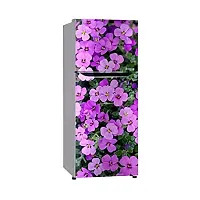 Sky Decal Violet Flower Leaves Colourful Flower Wallpaper Poster Adhesive Vinyl Sticker Fridge wrap Sticker (PVC Vinyl Covering Area 60cm X 160cm)-thumb1