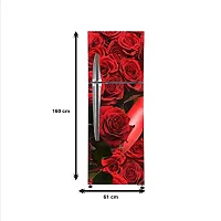 Sky Decal red Rose Colourful Flower Fridge Wallpaper Poster Adhesive Vinyl Sticker Fridge wrap Decorative Sticker (PVC Vinyl Covering Area 60cm X 160cm)-thumb3