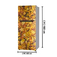 Decorative Leaf Natural Leaves Fridge Cover Wallpaper Poster Adhesive Vinyl Sticker Fridge wrap Decorative Sticker (PVC Vinyl Covering Area 60cm X 160cm)-thumb2