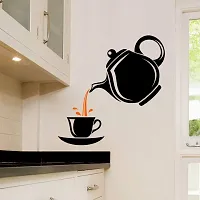 Sky Decal Black Decals Tea Cup caf? Wall Sticker for Home Decor (PVC Vinyl Covering Area 73cm X 71cm)-thumb1