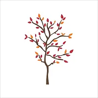 Sky Decal Tree  Leaves Multicolour Wall Sticker for Home Decor (PVC Vinyl Covering Area 40cm X 58cm)-thumb1