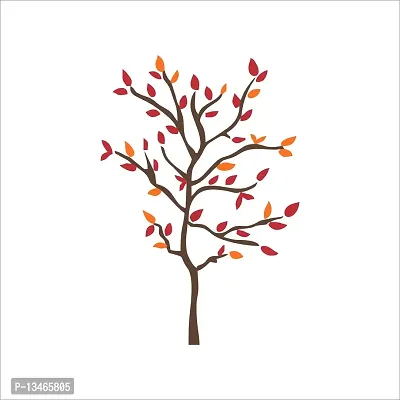 Sky Decal Tree  Leaves Multicolour Wall Sticker for Home Decor (PVC Vinyl Covering Area 40cm X 58cm)-thumb2