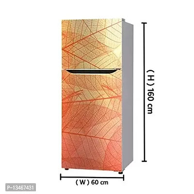 Abstract Leaves Decorative Fridge Wallpaper Poster Adhesive Vinyl Sticker Fridge wrap Decorative Sticker (PVC Vinyl Covering Area 60cm X 160cm)-thumb3