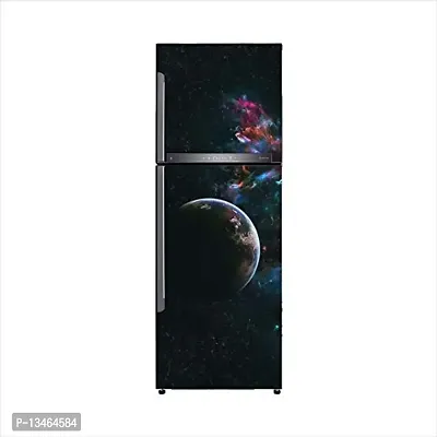 Sky Decal Abstract Decorative Space Moon Star Fridge wrap Wallpaper Adhesive Vinyl Multicolor for Fridge Sticker (PVC Vinyl Covering Area 160cm X 60cm  63 X 24 inches)-thumb3