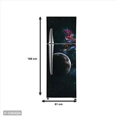 Sky Decal Abstract Decorative Space Moon Star Fridge wrap Wallpaper Adhesive Vinyl Multicolor for Fridge Sticker (PVC Vinyl Covering Area 160cm X 60cm  63 X 24 inches)-thumb4