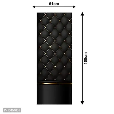 Abstract Decorative Golden dots with Black Background Wallpaper Poster Extra Large Fridge Sticker (PVC Vinyl Covering Area 61cm X 160cm)-thumb3