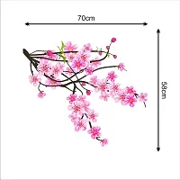 Sky Decal Beautiful Pink Flowers Wall Sticker for Home d?cor (PVC Vinyl Covering Area 70cm X 58cm)-thumb2