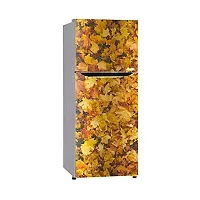 Decorative Leaf Natural Leaves Fridge Cover Wallpaper Poster Adhesive Vinyl Sticker Fridge wrap Decorative Sticker (PVC Vinyl Covering Area 60cm X 160cm)-thumb1