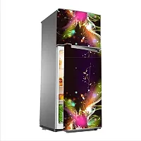 Sky Decal Decorative 3D Multicolour Flowers ligting and Shining Extra Large Abstract Wall Fridge Sticker(PVC Vinyl)-thumb1