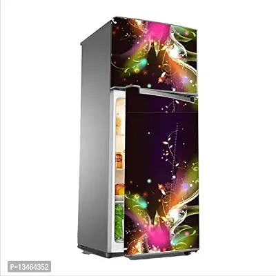 Sky Decal Decorative 3D Multicolour Flowers ligting and Shining Extra Large Abstract Wall Fridge Sticker(PVC Vinyl)-thumb2