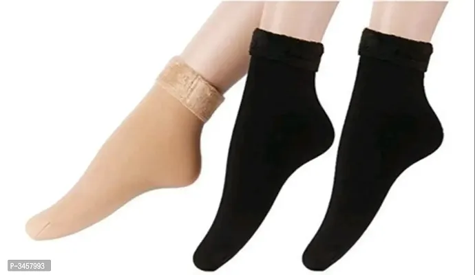 Winter Wear Fur Socks Pair Of 3(Standard Size - Woolen Velvet)-thumb0
