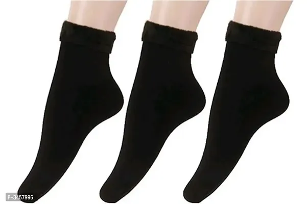 Winter Wear Fur Socks Pair Of 3(Standard Size - Woolen Velvet)