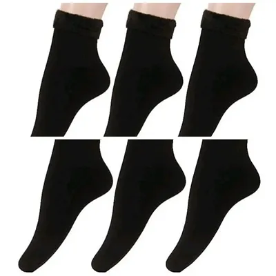 Winter Wear Fur Socks Pair Of 6(Standard Size - Woolen Velvet)