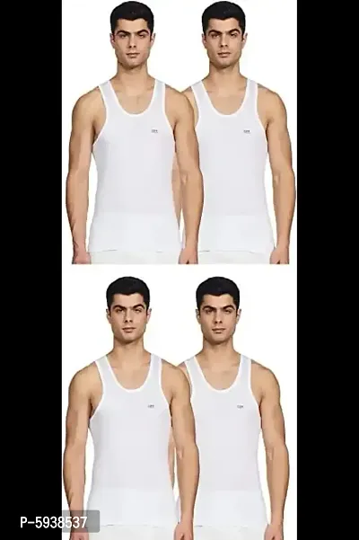 Men's Cotton Vests (Pack of 4)-thumb0