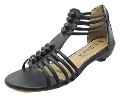 Diva:Trendy Unique You : Comfartable Low heel multi strap wedge sandal for women-thumb1