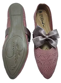 Diva Brand Mesh_Upper Ballerina Flat Shoes. (Pink, Numeric_6_Point_5)-thumb1