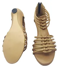 Diva:Trendy Unique You : Comfartable Low heel multi strap wedge sandal for women-thumb2