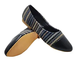 Diva:Trendy Unique You : Jute Fabric Ballerina Pumps for Women Blue-thumb1