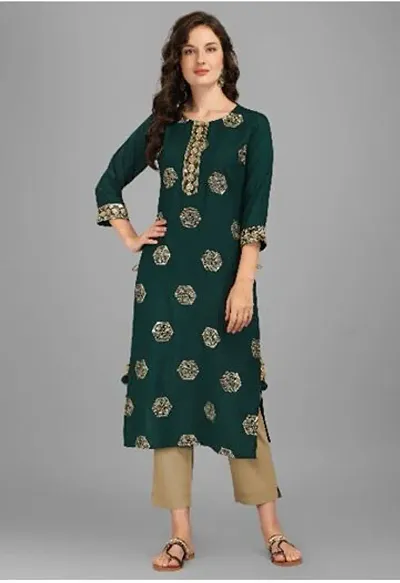 Stylish Fancy Viscose Rayon Embroidery Work With 4 Fancy Latakan Kurti For Women