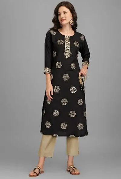 Stylish Fancy Viscose Rayon Embroidery Work With 4 Fancy Latakan Kurti For Women