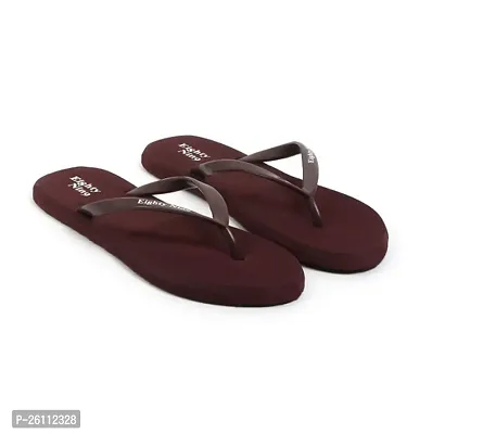 Elegant Brown EVA Solid Slippers For Women