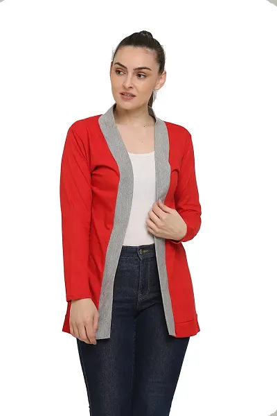 DDASPRATION Women's Shrug (Boder,Red)