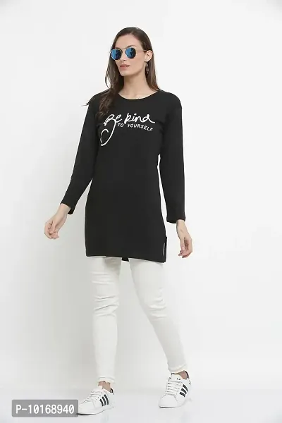 DDASPRATION Women Cotton Long T-Shirt-thumb3