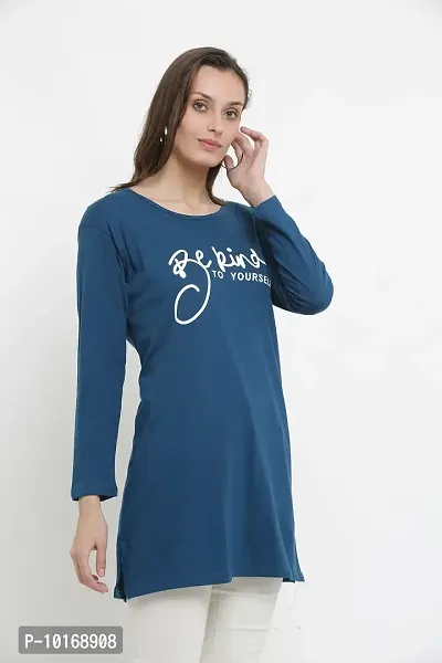 DDASPRATION Women Cotton Long T-Shirt-thumb3