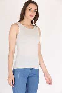 DDASPRATION Women Cotton Tank Top (Medium, Light Grey)-thumb3