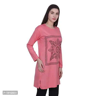 DDASPRATION Women Cotton Long T-Shirt-thumb3