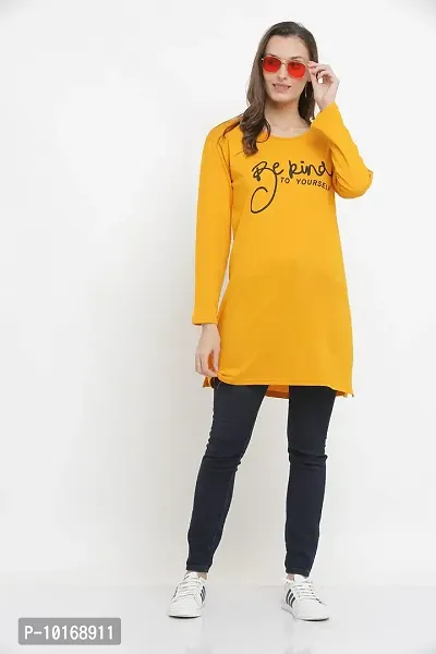 DDASPRATION Women Cotton Long T-Shirt-thumb2