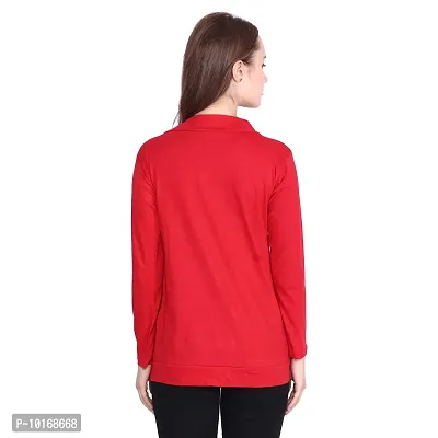 DDASPRATION Women's Pocket Shrug (Pocket,Red)-thumb4