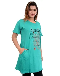 DDASPRATION Women's Printed Pocket Long T-Shirt-thumb1