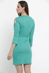 DDASPRATION Women's Poly-Cotton Dress?(Rama Green)-thumb3