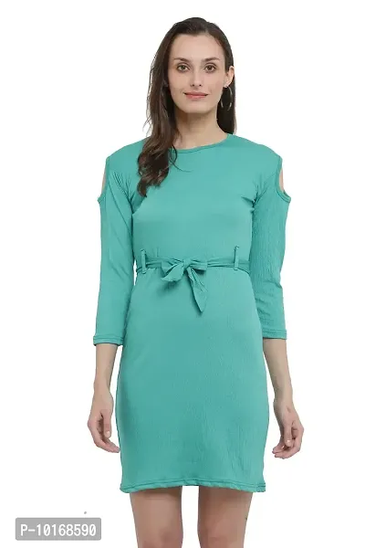 DDASPRATION Women's Poly-Cotton Dress?(Rama Green)-thumb0