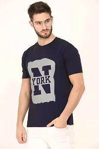 DDASPRATION Men Cotton Printed T-Shirt Navy Blue-thumb3