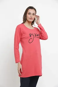 DDASPRATION Women Cotton Long T-Shirt-thumb2