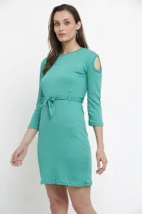 DDASPRATION Women's Poly-Cotton Dress?(Rama Green)-thumb2