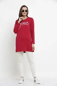 DDASPRATION Women Cotton Long T-Shirt-thumb2