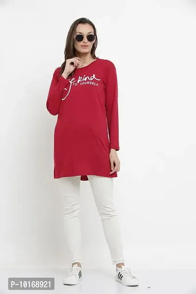 DDASPRATION Women Cotton Long T-Shirt-thumb3