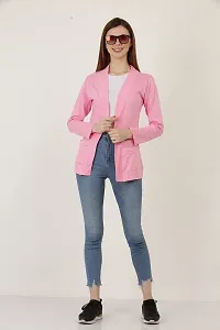 DDASPRATION Women's Pocket Shrug (Pocket,Baby Pink)-thumb1