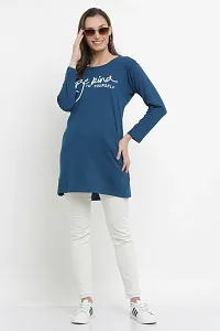 DDASPRATION Women Cotton Long T-Shirt-thumb1