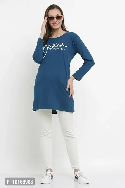 DDASPRATION Women Cotton Long T-Shirt-thumb2